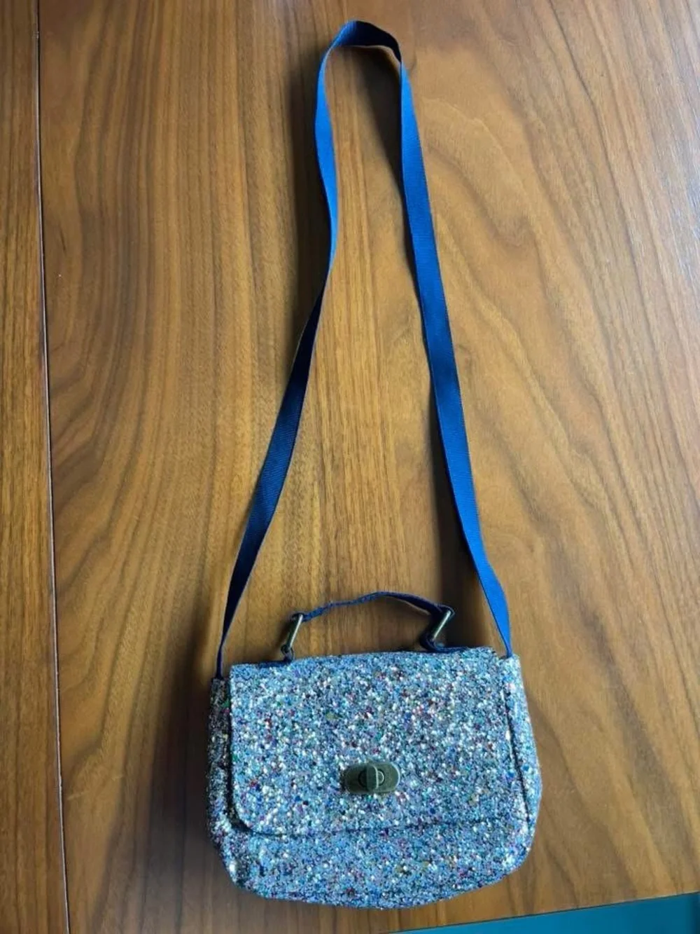 Crewcuts Kids Glitter Crossbody Shoulder Bag - Multicolor